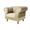 Ver imagem 3 de Kit 2 poltronas Chesterfield Capitonê Duque Suede Bege Decoração, Recepção, Salas de Tv e Estar