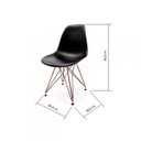Ver imagem 3 de Cadeira Base Cromado Eames Eiffel Bege/Fendi