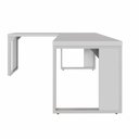 Ver imagem 5 de Mesa L Escritório Industrial 1,50m X 0,70m Pés Metal F5 Cor:cinza