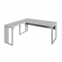 Ver imagem 3 de Mesa L Escritório Industrial 1,50m X 0,70m Pés Metal F5 Cor:cinza