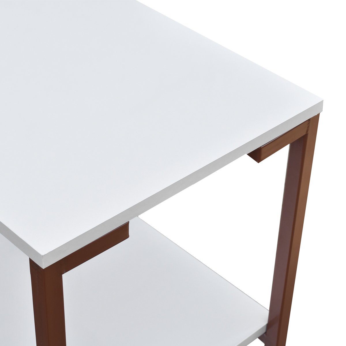 Nichos Industrial Prateleira Mesa Base Cobre Tampo Branco - 5