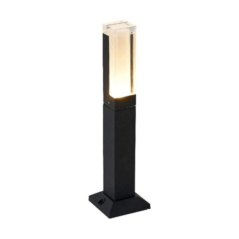 Poste Balizador de Jardim Preto 30cm Led 10W 3000K Bivolt IP66 EMBU LED