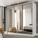Ver imagem 1 de Guarda-roupa Casal 100% MDF com Espelho Champ