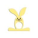 Ver imagem 1 de Porta Guardanapo Coelho com Carinha 9cmx9,8cm Kit 4 Peças - Cria Arte Laser Amarelo