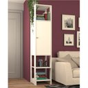 Ver imagem 1 de Estante Closet com 1 Porta e 3 Nichos - Branco