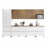 Cozinha Completa Rainha 10 Portas 8 Gavetas Ripado 100% Mdf Branco/nature - Nesher - 2