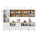 Ver imagem 3 de Cozinha Completa Rainha 10 Portas 8 Gavetas Ripado 100% Mdf Branco/nature - Nesher