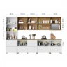 Cozinha Completa Rainha 10 Portas 8 Gavetas Ripado 100% Mdf Branco/nature - Nesher - 3