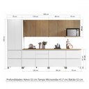 Ver imagem 4 de Cozinha Completa Rainha 10 Portas 8 Gavetas Ripado 100% Mdf Branco/nature - Nesher