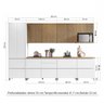 Cozinha Completa Rainha 10 Portas 8 Gavetas Ripado 100% Mdf Branco/nature - Nesher - 4