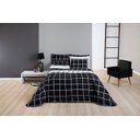 Ver imagem 2 de Conjunto Cama Casal King Size Xadrez 200 Fios Dupla Face Toque de Seda