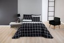 Ver imagem 2 de Conjunto Cama Casal King Size Xadrez 200 Fios Dupla Face Toque de Seda