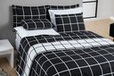 Ver imagem 3 de Conjunto Cama Casal King Size Xadrez 200 Fios Dupla Face Toque de Seda