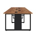 Ver imagem 4 de Mesa de Escritório Plataforma 6 Pessoas 2,70m Nog Pés Metal Cor:nogal com Preto