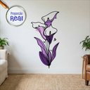 Ver imagem 1 de Adesivo Floral Boho Roxo Estilo Nórdico 60x120 Minimalista Mod.04