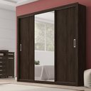 Ver imagem 2 de Guarda Roupa De Casal 3 Portas Portugal com Espelho Ébano
