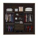 Ver imagem 3 de Guarda Roupa De Casal 3 Portas Portugal com Espelho Ébano
