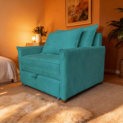 Poltrona-cama Mônica Bouclé ? Conforto, Sofisticação e Praticidade em Um Só Móvel
