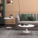 Ver imagem 2 de Conjunto Mesa de Centro/apoio Liz Branco Sala Ej Móveis