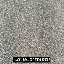 Poltrona Decorativa Redonda Giratória com Almofadas Saphire M22 Bouclê Cru - Mpozenato - 5