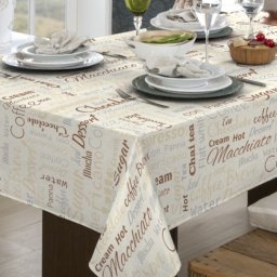 Toalha de Mesa Impermeável Retangular 6 Lugares 140x210cm:coffee - 2
