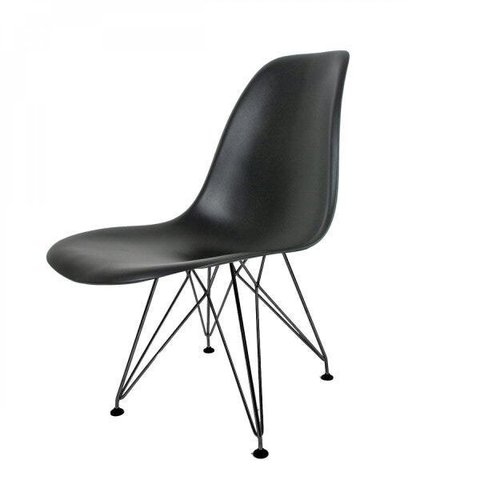 Cadeira Base Escura Eames Eiffel
