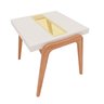 Mesa de Canto e Lateral Ricco Laca com Madeirado Off White - 3