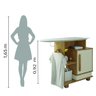 Tábua De Passar Roupa Multiuso com Gabinete Havaí Cinamomo / Off White RV Móveis - 5