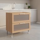 Ver imagem 1 de Balcão de Cozinha 2 Gavetas em Vidro sem Tampo 80cm Ditália