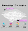 Ver imagem 2 de Painel Placa Para Parede E Piso Chão Autocolante Laminado Mármore Branco 25x25cm