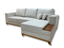 Ver imagem 1 de Sofá 3 Lugares 2,50 M Linho Bege Chaise Aline Plus
