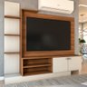 Estante para TV Até 50 Polegadas Home Theater 2 Portas Carvalho/Branco - Panorama Móveis - 5