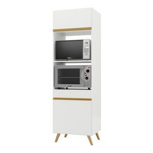 Paneleiro 2 Portas para Forno e Micro-ondas Veneza Gw Multimóveis Branca