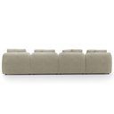 Ver imagem 7 de Sofá 5 Lugares para Sala de Estar Living 388cm Arlo F04 Veludo Bege - Lyam Decor