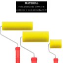 Ver imagem 5 de Kit Rolo de Espuma Poliéster Amarela Superfícies Lisas 5 Cm, 9 Cm e 15 Cm