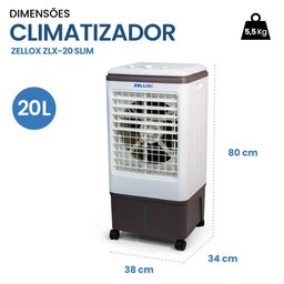 Climatizador de Ar Zelllox 20 Litros Zlx-20 80w - 9