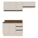 Ver imagem 5 de Armário de Cozinha Modulada 3 Peças 200cm com Tampo 250045 Koya Politorno
