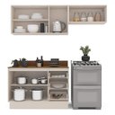 Ver imagem 4 de Armário de Cozinha Modulada 3 Peças 200cm com Tampo 250045 Koya Politorno