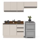 Ver imagem 3 de Armário de Cozinha Modulada 3 Peças 200cm com Tampo 250045 Koya Politorno