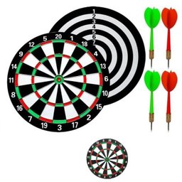 Jogo De Dardos Kit Alvo Com 4 Dupla Face Dardos Diversão - 6