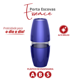 Porta Escova de Dentes para Banheiro Essence Cor Azul Durín - 2