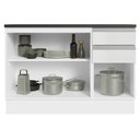 Ver imagem 4 de Balcão de Pia Cozinha 100% Mdf 120 Cm 3 Portas e 2 Gavetas Branco Acordes Madesa Branco