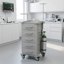 Ver imagem 5 de Carrinho Hospitalar de Emergência 5 Gavetas Auxiliar - Tampo Inox - Estrutura em Aço com Acessórios