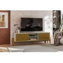 Ver imagem 7 de Rack Ripado para TV até 65 Polegadas MDF 180cm Pés em Madeira Maciça 2 Portas de Correr Sereno