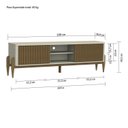 Ver imagem 4 de Rack Ripado para TV até 65 Polegadas MDF 180cm Pés em Madeira Maciça 2 Portas de Correr Sereno