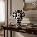 Ver imagem 2 de Vaso Ânfora Decorativo Cerâmica Dolomita Preto e Branco Pintado À Mão 27,5cm Columbus Gold