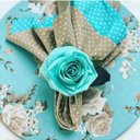 Ver imagem 3 de Kit Capa de Sousplat Floral Azul 08 Peças