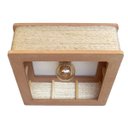 Ver imagem 1 de Luminária Lustre Pendente Rústico Retro Madeira Sisal 35cm