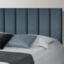 Ver imagem 2 de Cabeceira Modular Paris Tecido Veludo Casal 140cm 7 Modulos:cinza