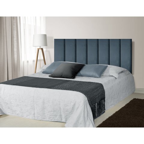 Cabeceira Modular Paris Tecido Veludo Casal 140cm 7 Modulos:cinza